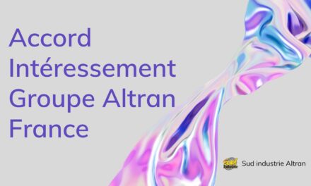Accord Intéressement Groupe Altran France – Salaire Altran